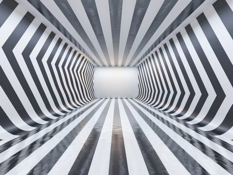 An intriguing and puzzling optical illusion of two parallel lines that appear to converge and meet, defying the laws of perspective, hyper realistic, low noise, low texture