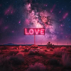 Fotobehang The word love written in Las Vegas Style neon © Ricardo Costa