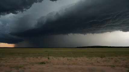 Picture of rain clouds and storms gathering in the background.