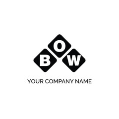BOW letter logo design on white background. BOW logo. BOW creative initials letter Monogram logo icon concept. BOW letter design