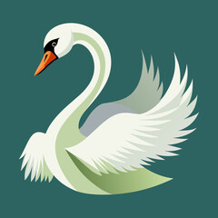 Fototapeta premium swan vector illustration