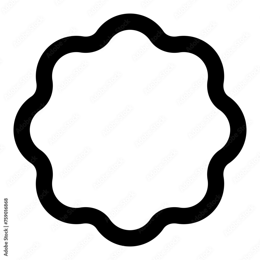 Poster empty badge icon in outline style. simple label vector illustration — pixel-perfect icon.