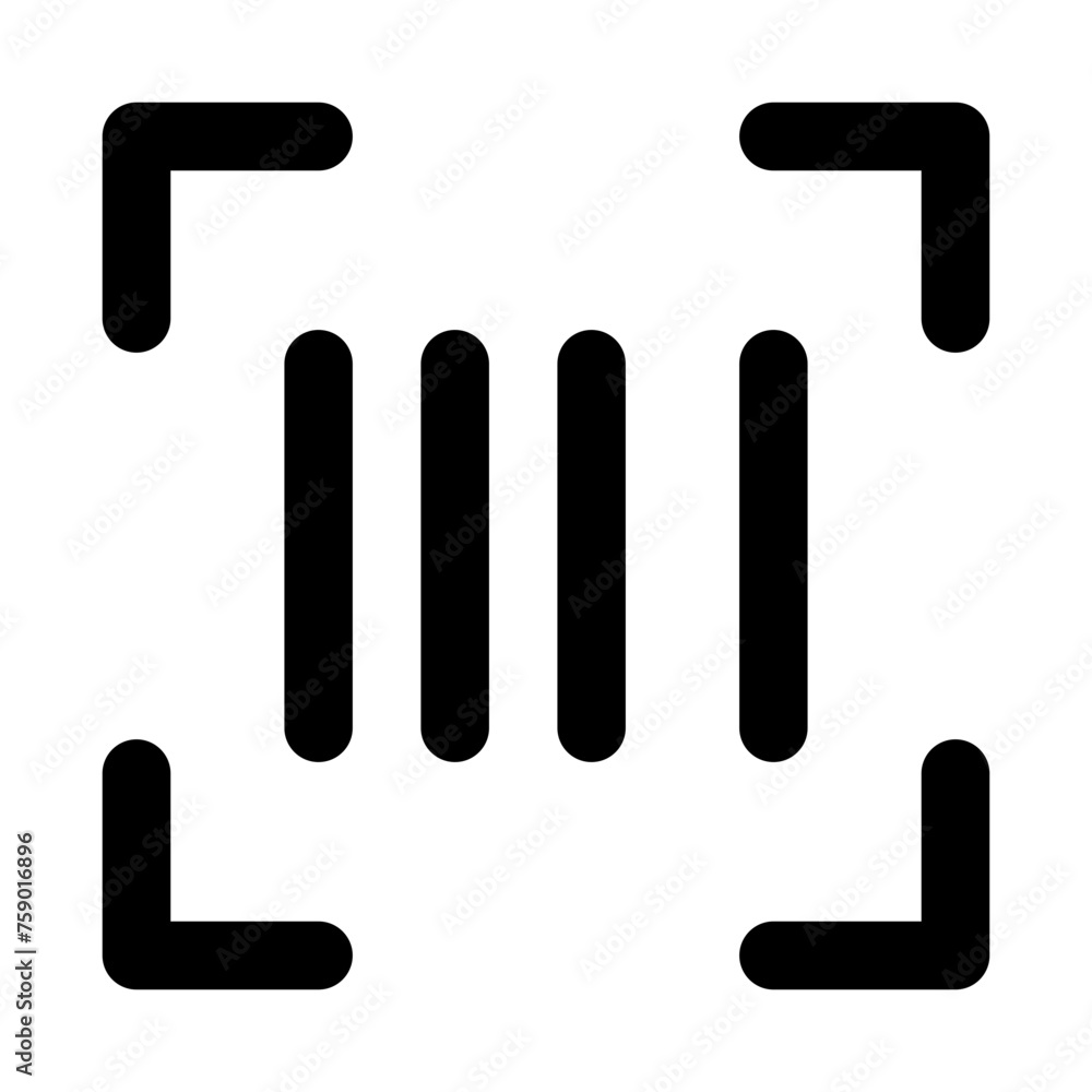 Poster scan barcode icon in outline style. simple analyze vector illustration — pixel-perfect icon.