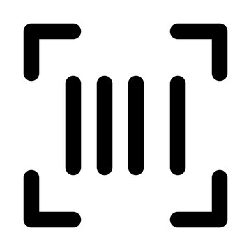 Scan barcode icon in outline style. Simple analyze vector illustration &mdash; pixel-perfect icon.