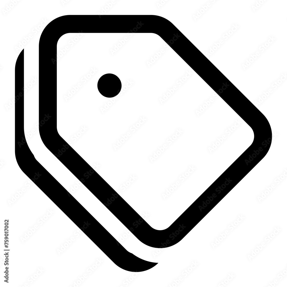 Poster tag icon in outline style. simple keyword symbol vector illustration — pixel-perfect icon.