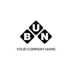 BUN letter logo design on white background. BUN logo. BUN creative initials letter Monogram logo icon concept. BUN letter design