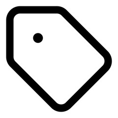 Tag icon in outline style. Simple keyword symbol vector illustration — pixel-perfect icon.