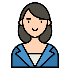 icons about people's jobs in general, the colored icons show a person's profession