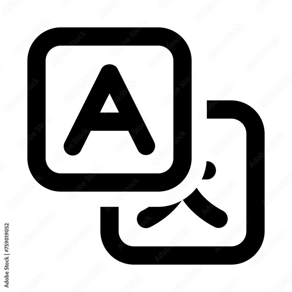 Poster translate icon in outline style. simple language symbol vector illustration — pixel-perfect icon.