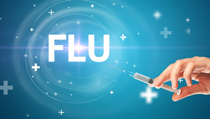 Syringe needle with virus vaccine