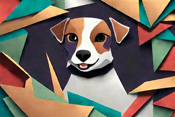jack russell terrier dog
 - obrazy, fototapety, plakaty