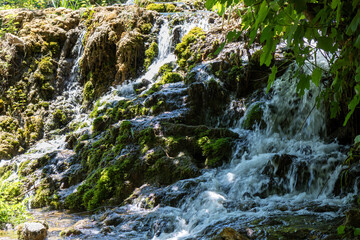 Vodopad Kravica, Kravice waterfall, a large tufa cascade on the Trebižat River, in the karstic heartland of Herzegovina in Bosnia and Herzegovina