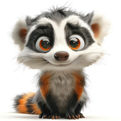 Cute Funny Cartoon Badger, Illustration for Children Book, Generative AI