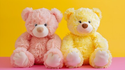 Friendship - two teddy bears holding in one's arms