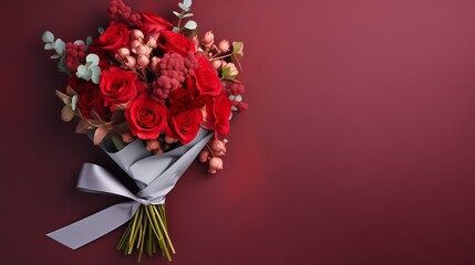 Beautiful Bouquet Background, Bunch of Flowers.