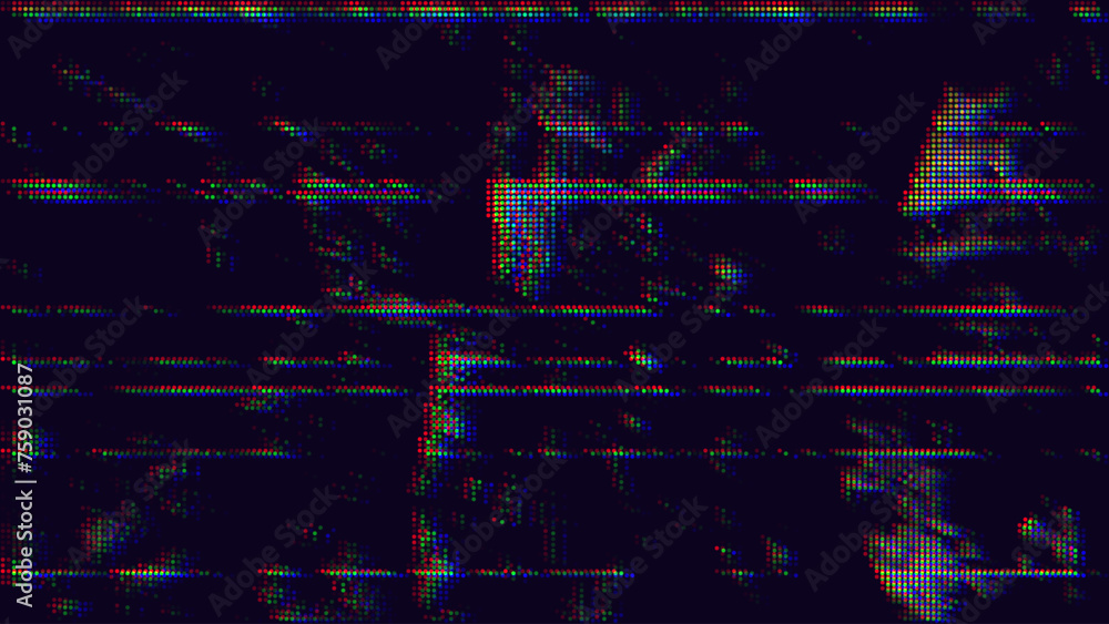 Poster Unique Design Abstract Digital Pixel Noise Glitch Error Screen. Video Damage Overlay Background. Vector Illustration.