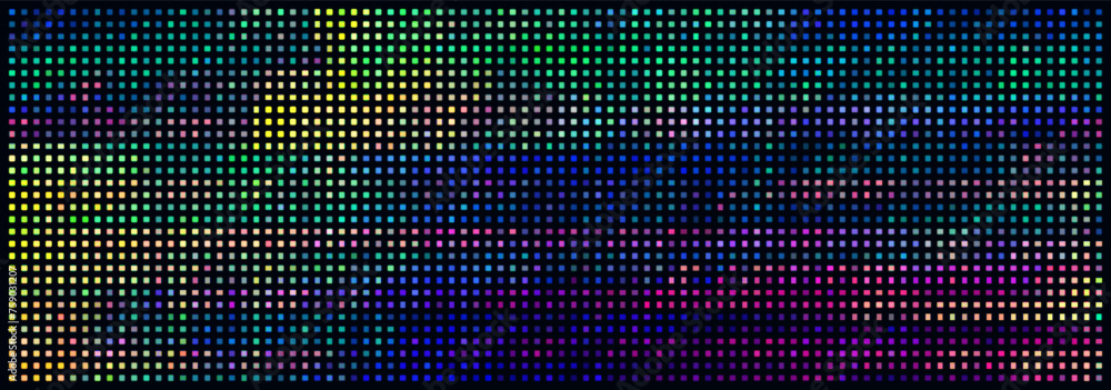 Aufkleber Colorful Rainbow Glitch Screen Effect. Abstract Digital Pixel Crosses Noise Glitch Error. Overlay Texture Effect Illustration. Vector Background.