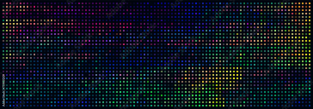 Poster colorful rainbow glitch screen effect. abstract digital pixel crosses noise glitch error. overlay te