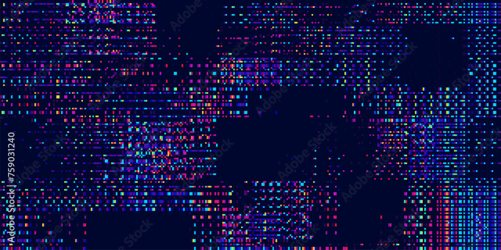 Poster Unique Design Abstract Digital Pixel Noise Glitch Error Screen. Video Damage Overlay Background. Glitched Lines Noise No Signal Effect Design. Vector Illustration.