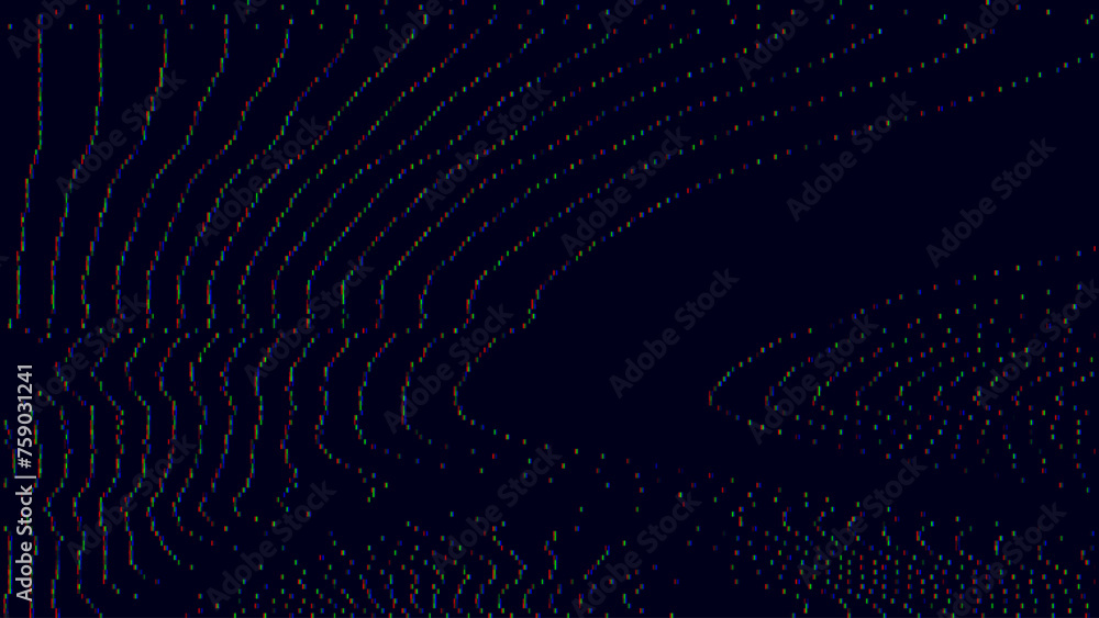 Aufkleber Analog Static Noise Glitch Effect. Digital Pixel Noise. VHS Corrupted Signal. Damaged Error Television Image. Vector illustration.