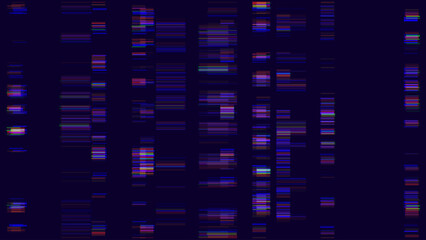 Abstract Glitch Horizontal Lines Background. Unique Design Abstract Digital Noise Glitch Error Video Damage Texture. Aesthetics of Vaporwave or Cyberpunk Style. Vector Illustration.