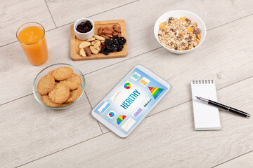 Organic food and tablet pc