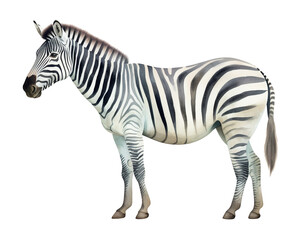 Fototapeta na wymiar Zebra single object watercolor illustration isolated on white background for removing backgroundIsolate