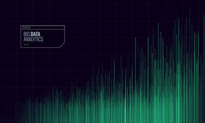 Fototapeta premium Business Invest Finance Graph Chart of Stock Market Trading Blue Background. Digital Financial Investment Backdrop. Graph Stock Market Lines. Vector Illustration.