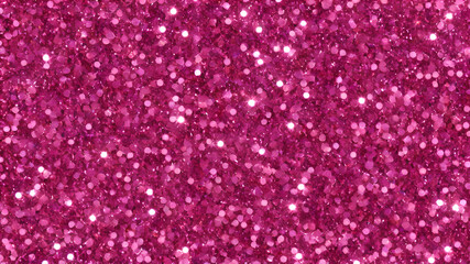 Seamless hot pink trendy small shiny sparkly glitter barbiecore aesthetic fashion backdrop. Shiny bold feminine fuchsia bling pattern. Girly colorful background texture or wallpaper. - obrazy, fototapety, plakaty