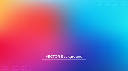 Smooth and blurry colorful gradient mesh background. Modern bright rainbow colors. Easy editable soft colored vector banner template. Premium quality