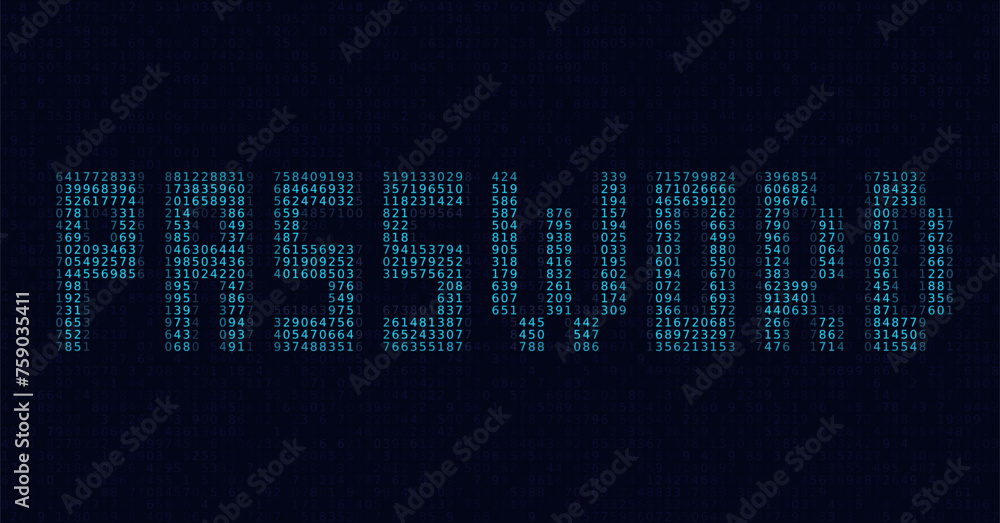 Leinwandbilder Secure Password Technology Background. Binary Computer Code. Programming Coding Hacker concept. Technology Background Illustration.
