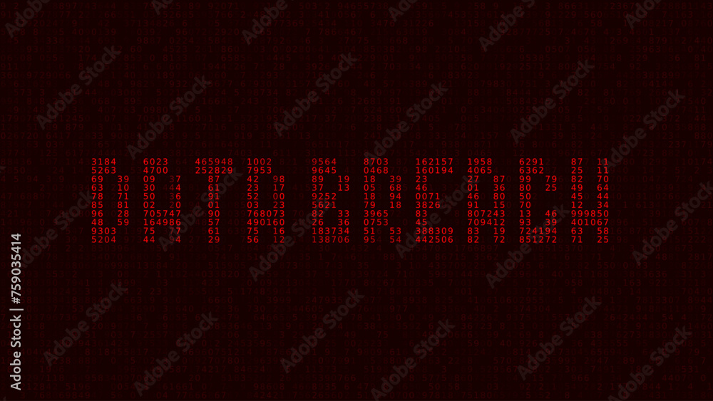 Leinwandbilder DATA BREACH Words Made from Random Numbers. Data Leak Binary Code. Concept of Password Protected Digital Data. Hacker Attack Database Leak Information. Cyber Security Vector.
