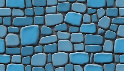 Naklejka premium azure wallpaper for seamless cobblestone wall or road background