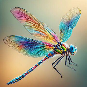 colorful dragonfly on a background