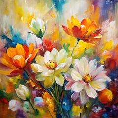 oil painting of flowers	