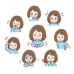 生理痛の症状のイラスト