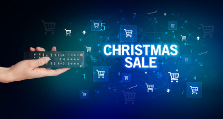 male hand holding wireless peripheral