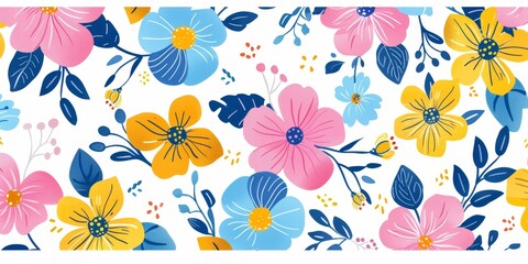 beautiful spring and summer flowers background