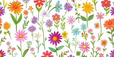 Fototapeta na wymiar beautiful spring and summer flowers background