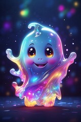 Cute Glowing Ghost: Magic of Rainbow Sparkle.