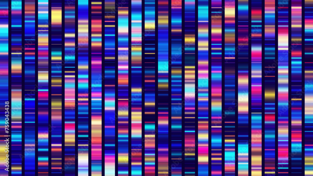 Aufkleber Big Genomic Data Visualization. DNA Test. Genome Sequence Map. Chromosome Architecture, Molecule Sequencing Chart. Genetic Science and Technology Concept. Vector Illustration Background.