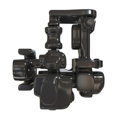 Metal abstract object,3d render © neurostructure