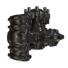 Metal abstract object,3d render © neurostructure