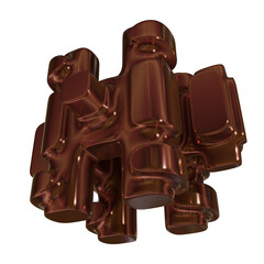 Metal abstract object,3d render © neurostructure