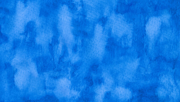 Blue watercolor handmade abstract texture background as a template, page, website page or web banner
