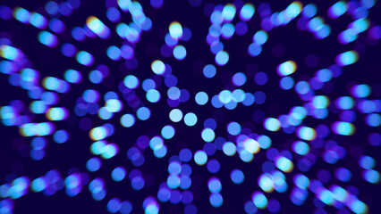 Christmas Bokeh Lights Background. Defocused Effect. Abstract Glitter Holiday Lights. Vector Illustration.