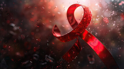 World AIDS Day: A Global Commemoration of Awareness and Support for Those Affected by HIV AIDS - obrazy, fototapety, plakaty