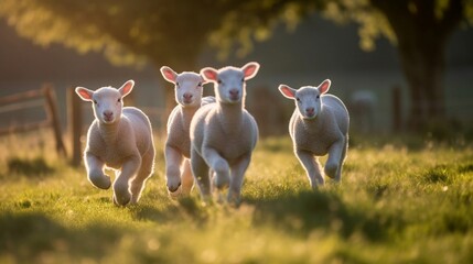 group of lambs