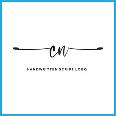 CN initials Handwriting signature logo. CN Hand drawn Calligraphy lettering Vector. CN letter real estate, beauty, photography letter logo design.