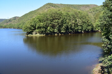 Fototapeta na wymiar reservoir lake in Our valley